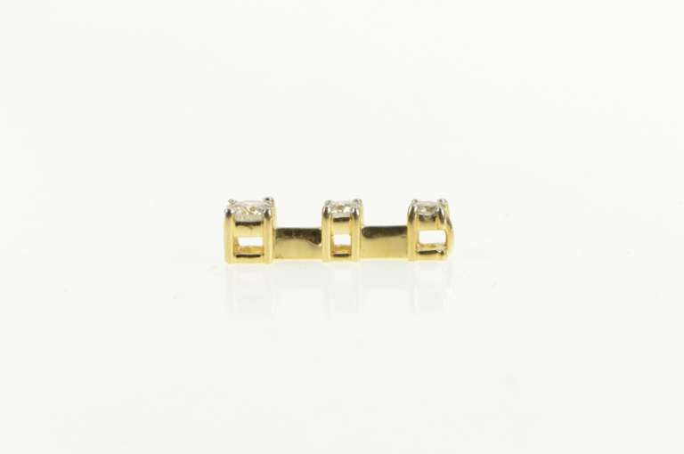 14K Yellow Gold 0.50 Ctw Tiered Diamond Journey Drop Pendant