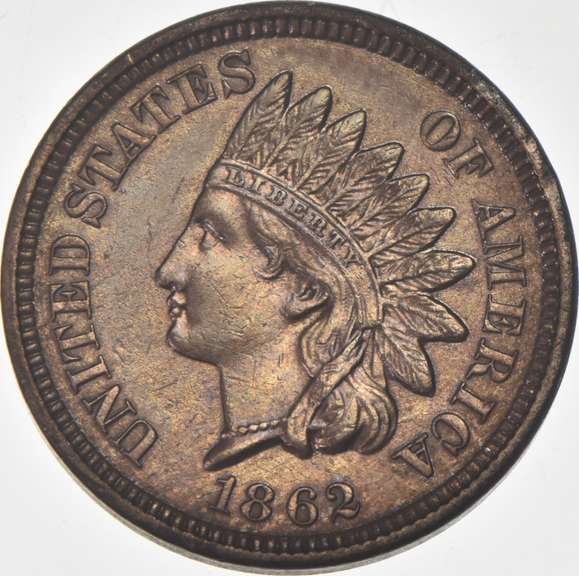 1862 Indian Head Cent - Hairlines