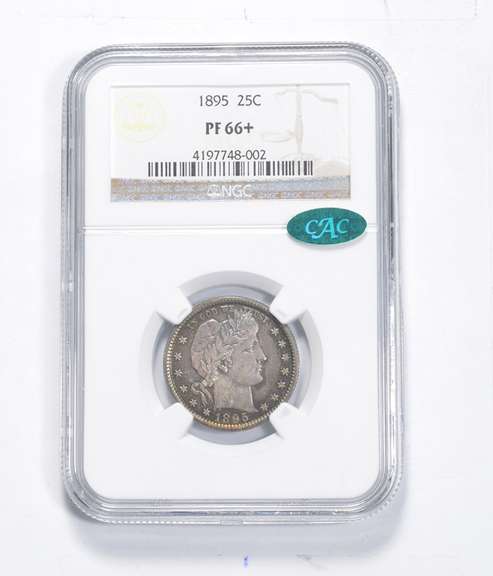 PF66+ 1895 Barber Quarter - CAC - Graded NGC
