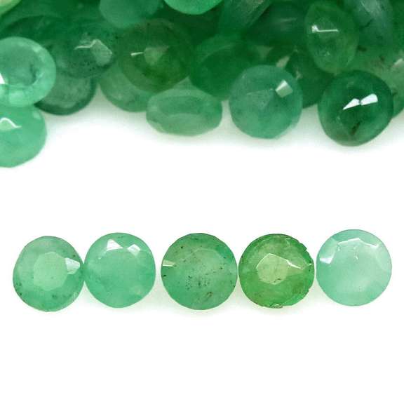 Rich emerald green 7.18ct 115pc emerald set