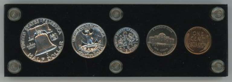 Superb Gem 5-pc 1953 US Proof Set in custom holder