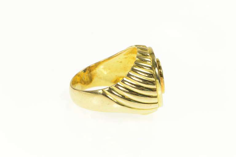 18K Yellow Gold 2.75 Ctw Natural Sapphire Diamond Halo Artisan Ring