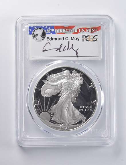 PR69 DCAM 1993-P American Silver Eagle Signed Moy PCGS