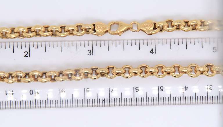 Elegant 18kt Yellow Gold Polo Link Chain Necklace