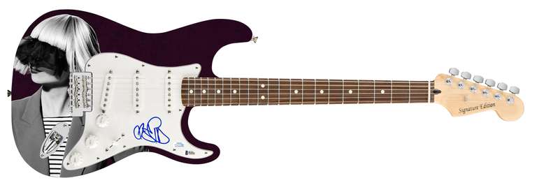Sia Furler Autographed Signed Photo Graphics Guitar ACOA