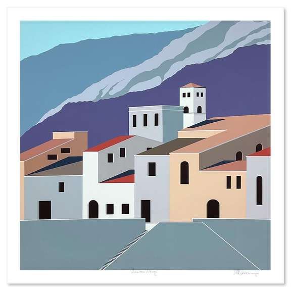 Mountain Village Limited Edition by Schlesinger (1915-2011)