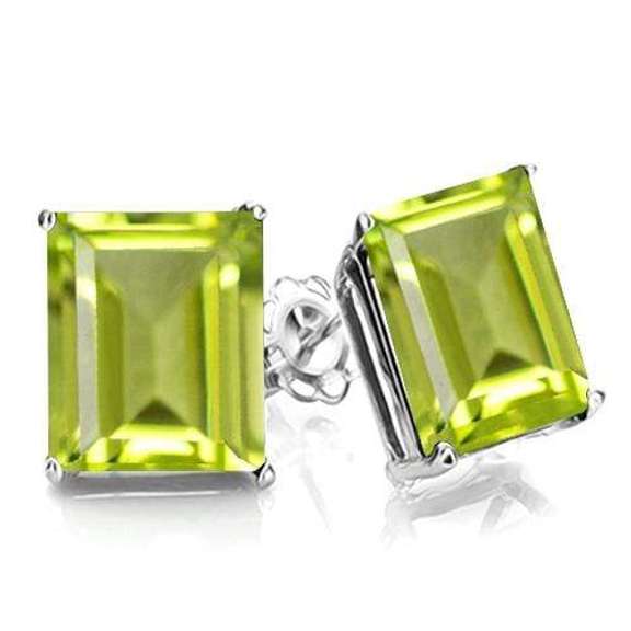 1.17CT PERIDOT 10KT GOLD STUDS