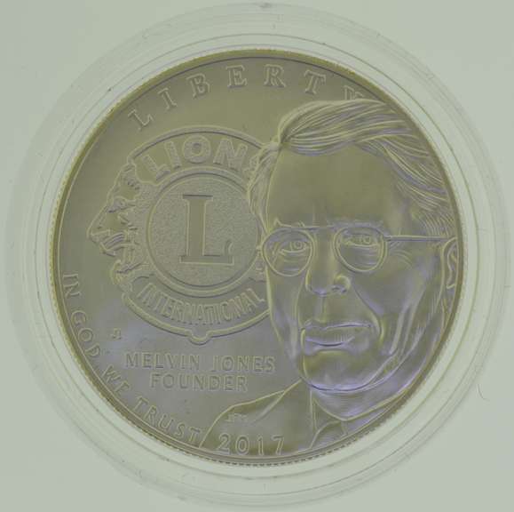 2017-P Lions Club International Centennial Uncirculated Silver Dollar US Mint with Box and COA