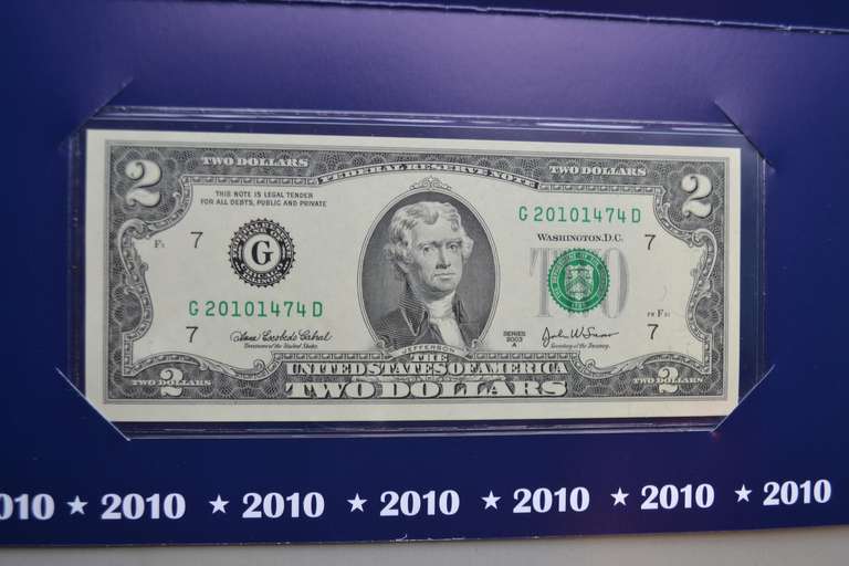 Complete 2010 $2 Fed Reserve District Set