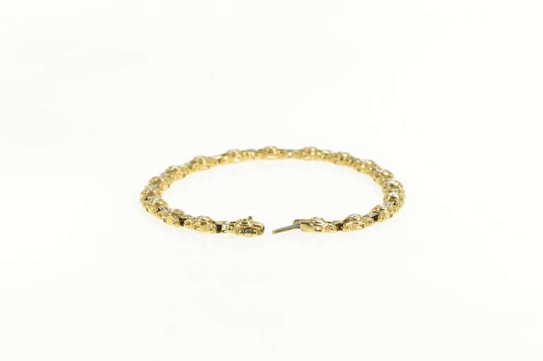 14K Yellow Gold 1.00 Ctw Diamond Classic Ornate Tennis Bracelet