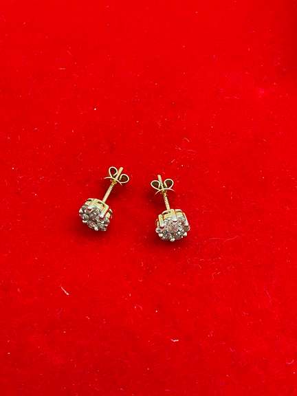 BEAUTIFUL 14KT SOLID YELLOW GOLD 1.00 CARAT DIAMOND STUD EARRINGS
