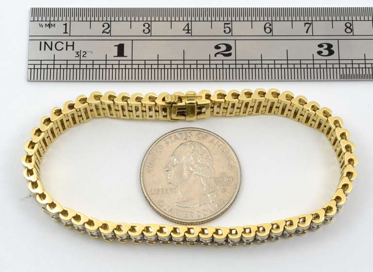 Sparkling 14k Wide Diamond Bracelet