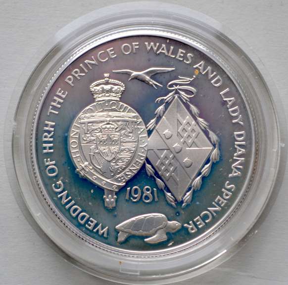 Ascention Island 1985 Silver Charles & Diana 25 Pence Proof Coin
