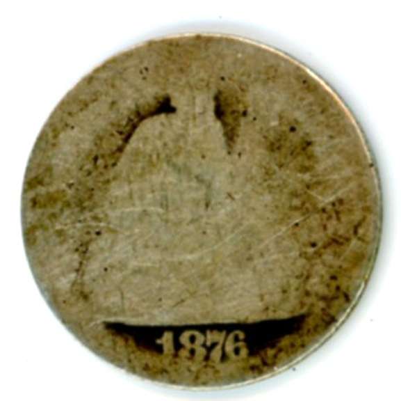 1876 Liberty Seated Dime