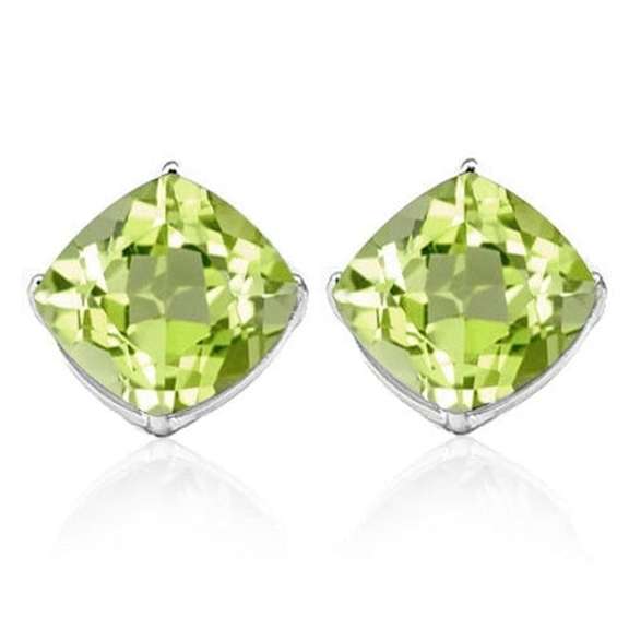 1.30CT PERIDOT SILVER STUDS