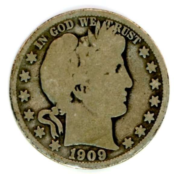1909-O Barber Silver Half Dollar