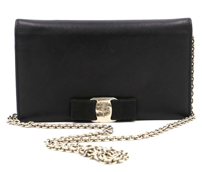 Salvatore Ferragamo Miss Vera Wallet on Chain Ocean Bag