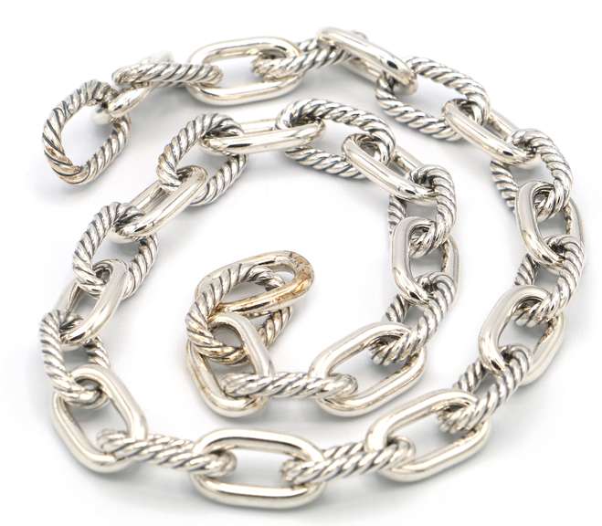David Yurman Madison oval Chain Link Necklace in Sterling Silver