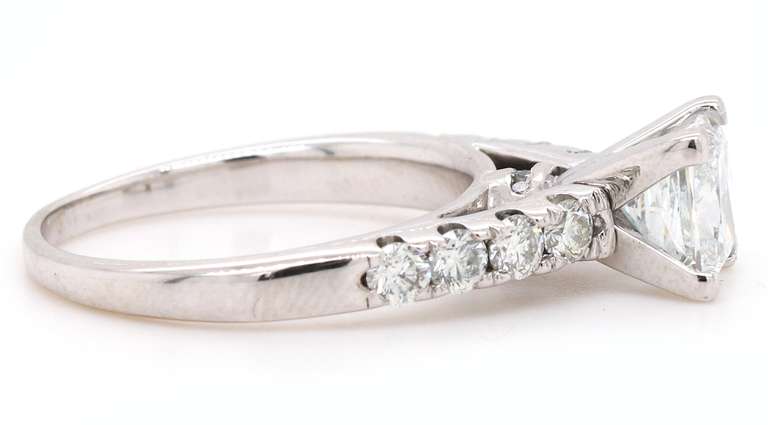 2.01ctw Princess and Round Diamond Straight Engagement Ring in 14K