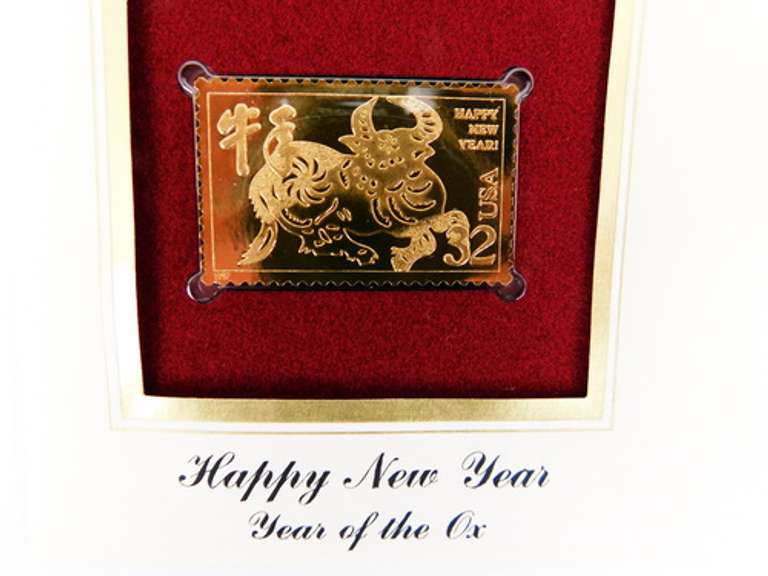 6 Holiday 1st Day Issue Covers & 22KT Gold Stamps