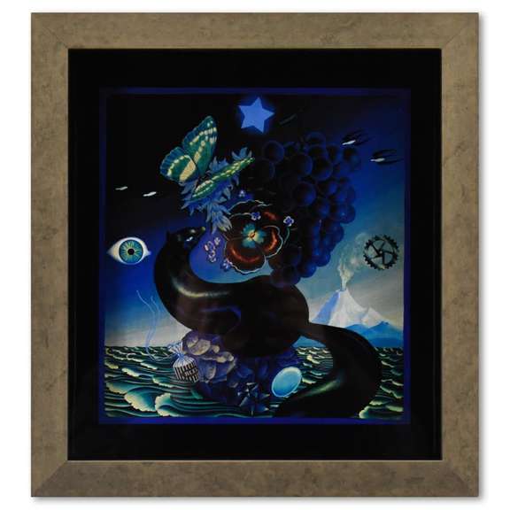 Etude En Bleu de la serie Graphismes 2 by Vasarely (1908-1997)