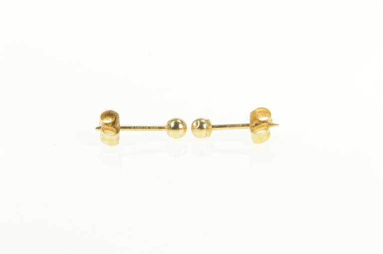 14K Yellow Gold 2.8mm Round Ball Classic Stud Sphere Earrings