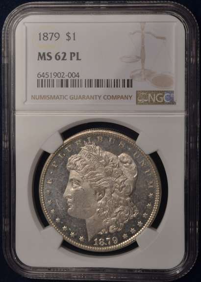 1879 Morgan Silver Dollar Frosty NGC MS62 PL