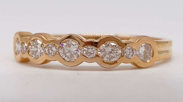 14kt Solid Yellow Gold Diamond Band