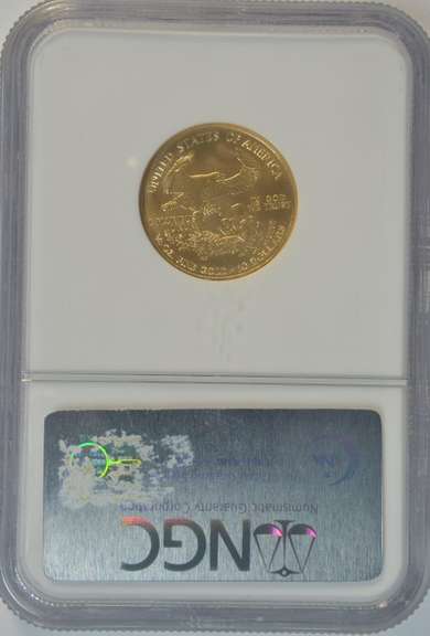 Flawless NGC MS70 graded 2005 $10 American Gold Eagle coin