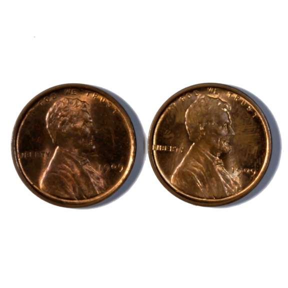 2 1909 VDB Brown Unc Lincoln Cents