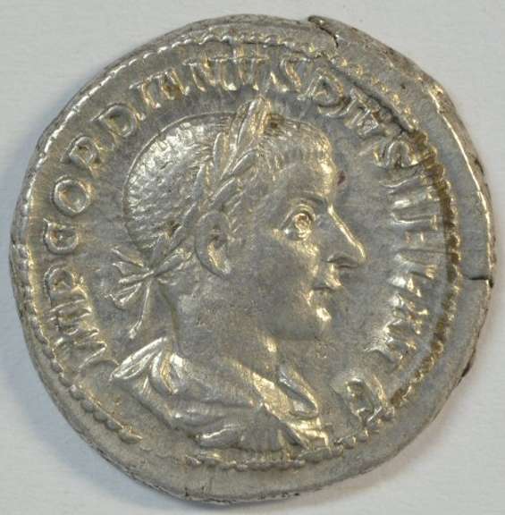 Near Mint Gordian III Roman silver Denarius 238-244 AD