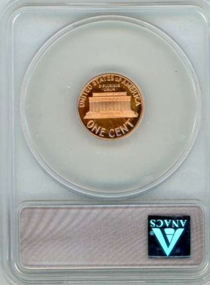 1991-S Lincoln Memorial Cent in ANACS PR70 DCAM