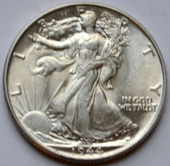 Sharp Near Unc 1944 Walking Liberty Half