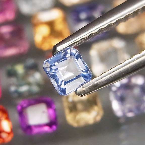 Glittering UNHEATED 20 piece 4.80ct fancy color Sapphire set