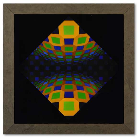 Structures Universelles De L'Octogone (Triptych) Print by Vasarely (1908-1997)