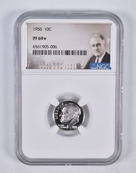 PF69* 1956 Roosevelt Dime NGC