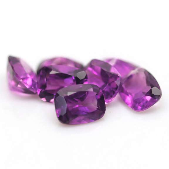 Royal purple! 12.58ct 9x7mm real Brazilian Amethyst set