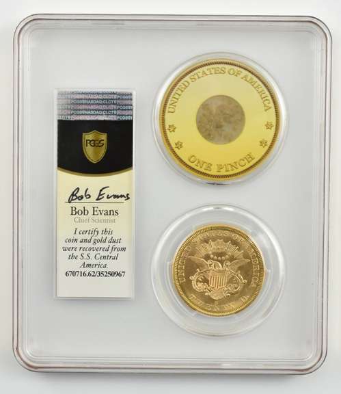 MS62 1857-S $20 Liberty Gold Narrow Serif SS Central America PCGS