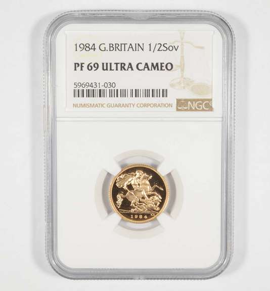 PF69 UCAM 1984 Great Britain 1/2 Sovereign - Graded NGC