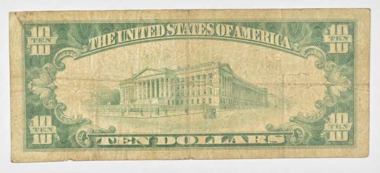 1929 $10 Beaver, PA United States National Currency - 8185