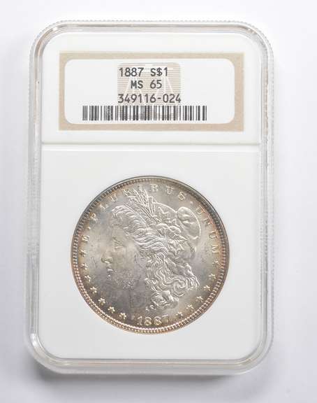 MS65 1887 Morgan Silver Dollar NGC