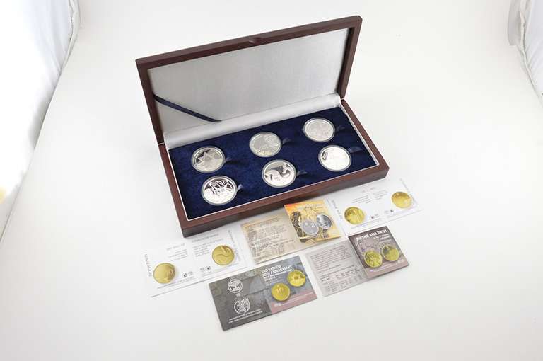 2010-2013 Israel 2 New Sheqalim .925 Silver Round 6 Coin Set Box/COA