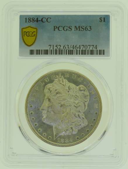 1884-CC Morgan Silver Dollar PCGS MS63