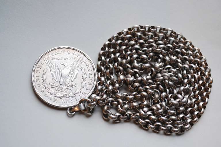 1921 S Morgan Dollar on a Sterling Chain