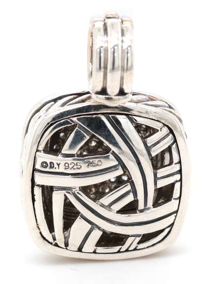 David Yurman Diamond Albion Pendant in Sterling
