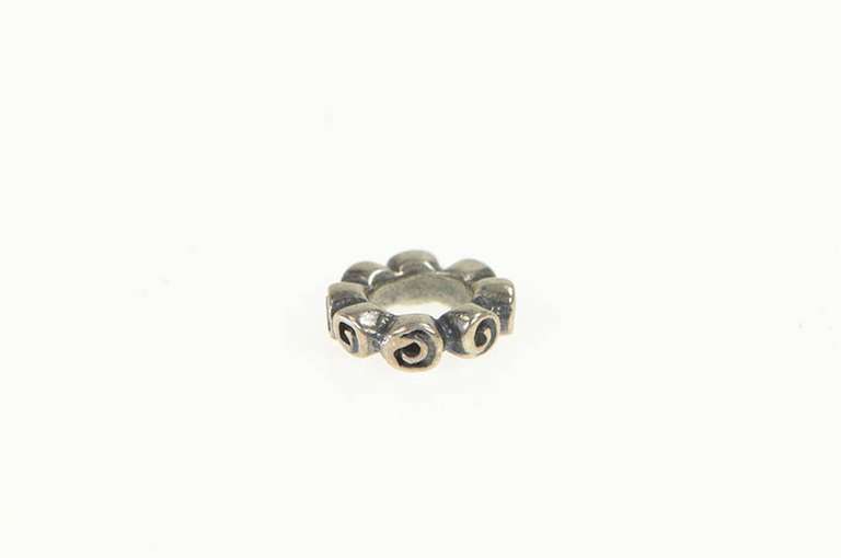 Sterling Silver Pandora Swirl Design Spacer Bead Slide Charm/Pendant