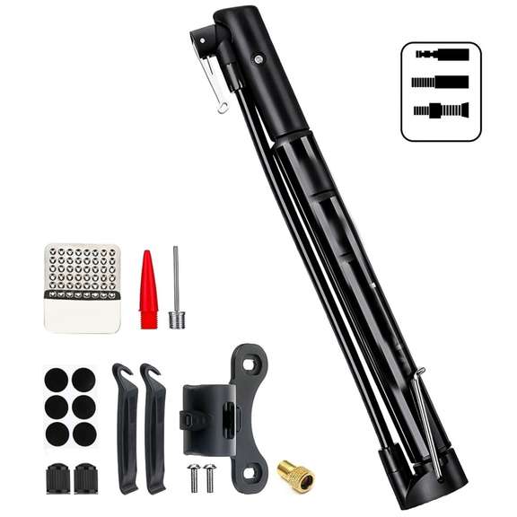 160 PSI Portable Mini Bike Pump 12 inch