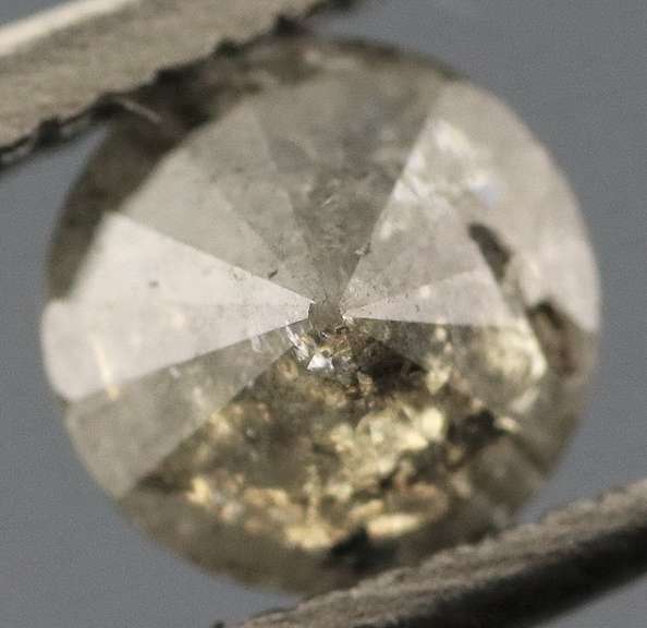 Sunning .32ct smooth cut real gray Diamond solitaire