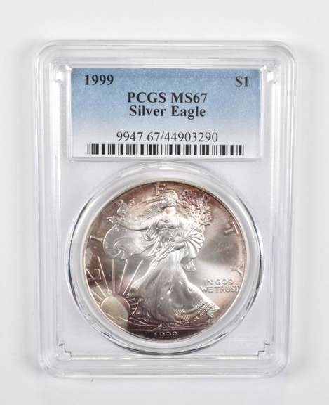 MS67 1999 American Silver Eagle - Graded PCGS