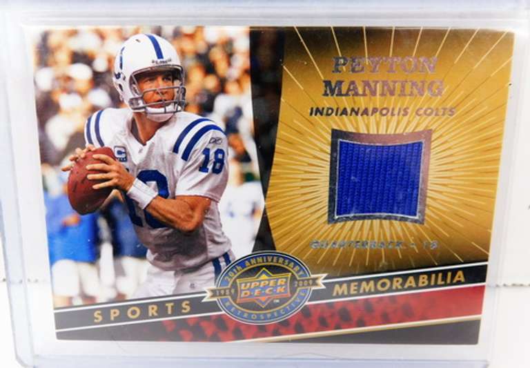 2 Upper Deck Memorabilia Football Cards